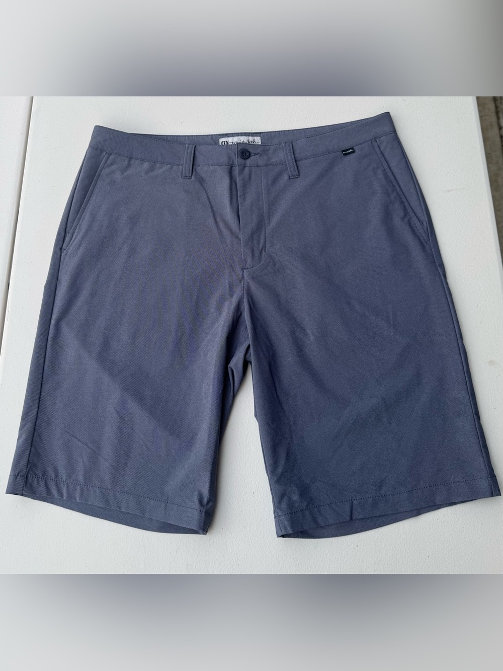 Travis Mathew Men’s Golf Shorts, Blue, Flat Front, Size 38”, Inseam 10”